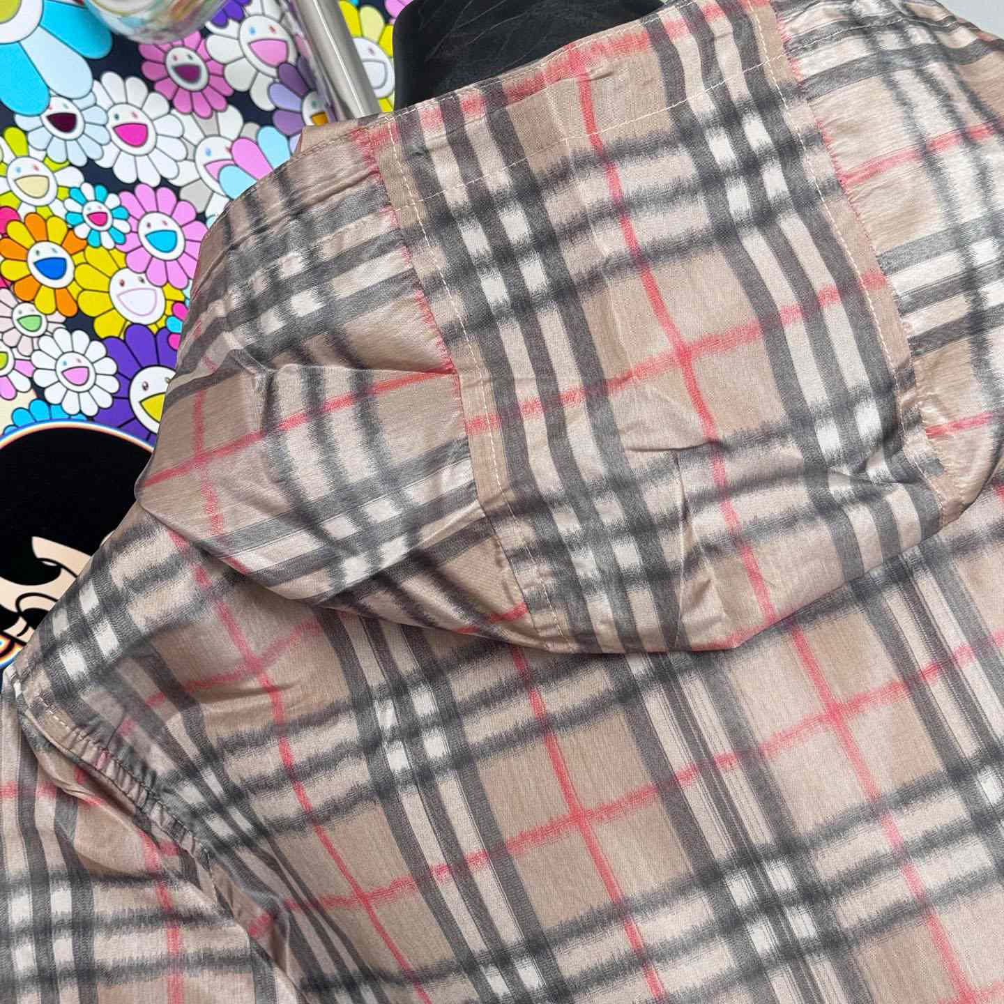 Burberry Gradient Check Hooded Jacket - FashionPlug