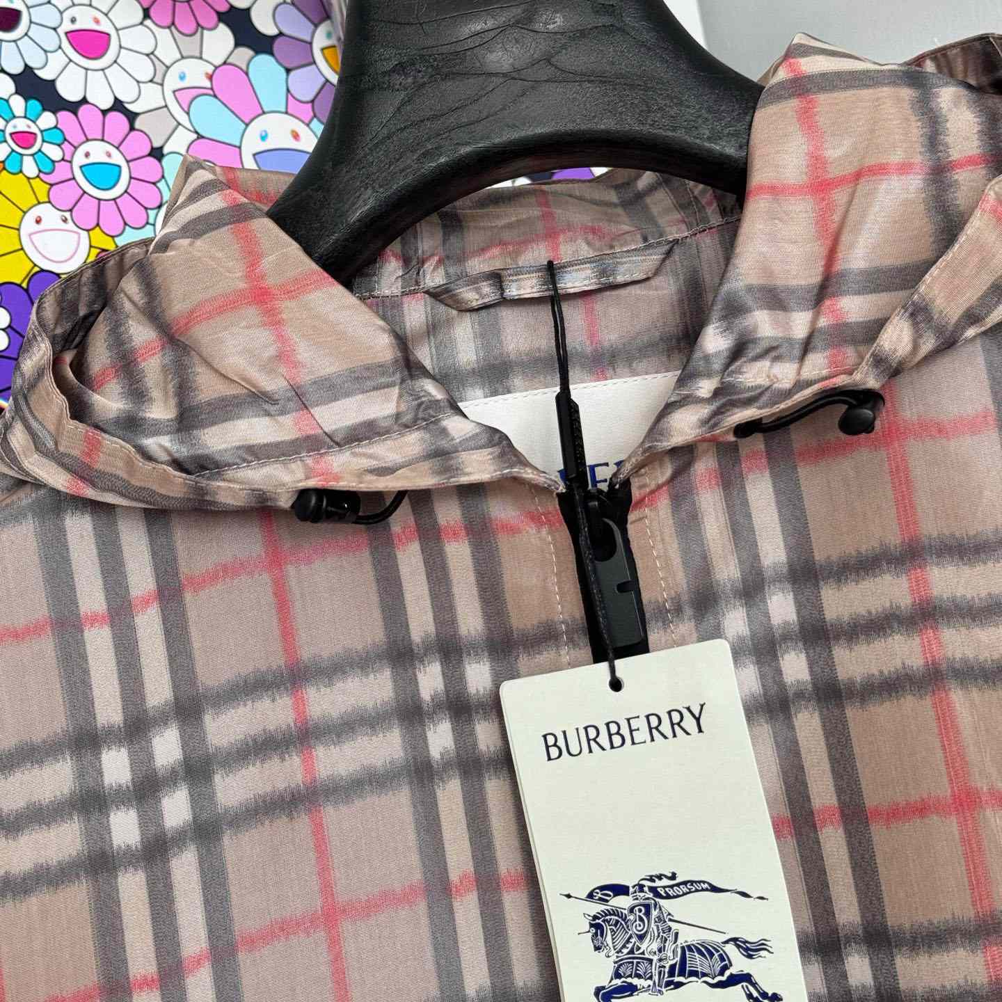 Burberry Gradient Check Hooded Jacket - FashionPlug