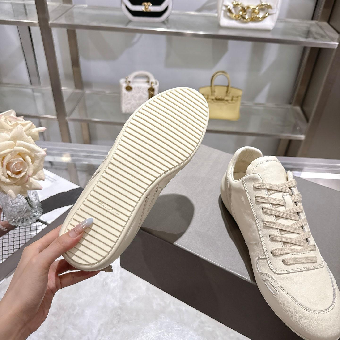 Rick Owens Off-White Temple Minimal Sneakers - FashionPlug