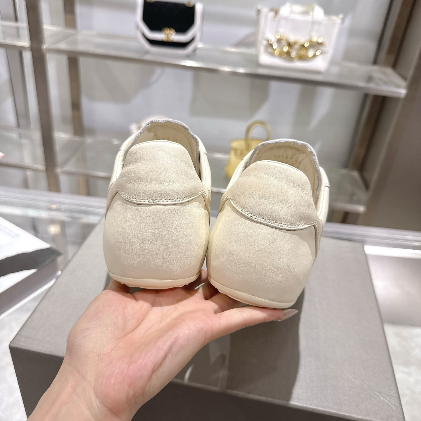 Rick Owens Off-White Temple Minimal Sneakers - FashionPlug