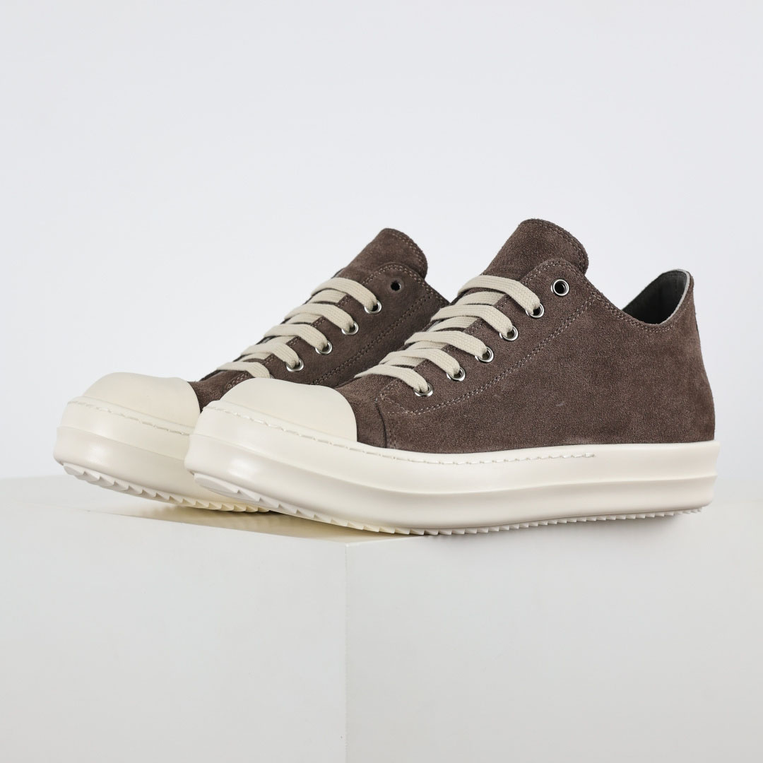 Rick Owens Ramones Suede Sneakers - FashionPlug
