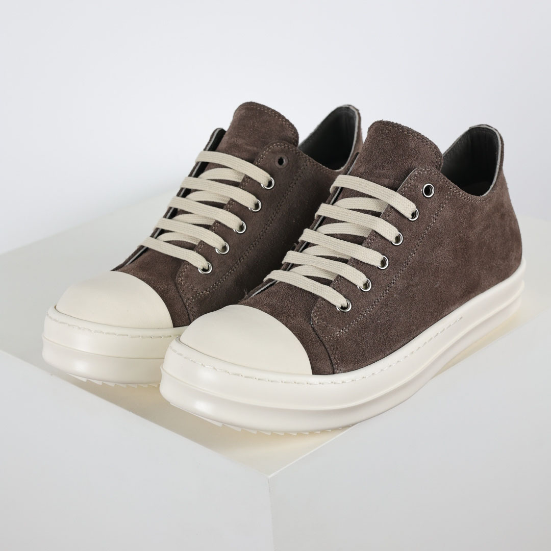 Rick Owens Ramones Suede Sneakers - FashionPlug