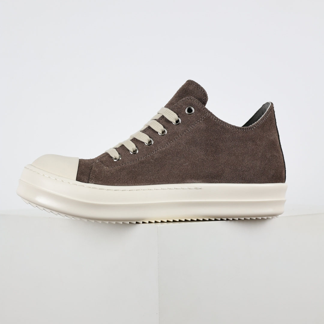 Rick Owens Ramones Suede Sneakers - FashionPlug