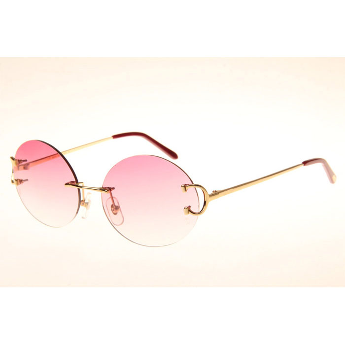Cartier CT 4193832 Sunglasses In Gold Gradient Pink - FashionPlug