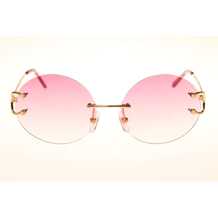 Cartier CT 4193832 Sunglasses In Gold Gradient Pink - FashionPlug
