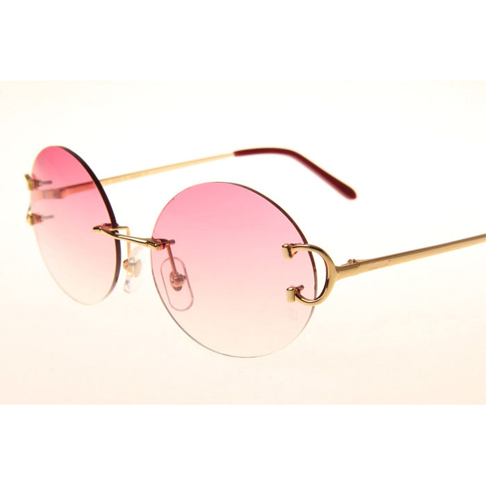 Cartier CT 4193832 Sunglasses In Gold Gradient Pink - FashionPlug