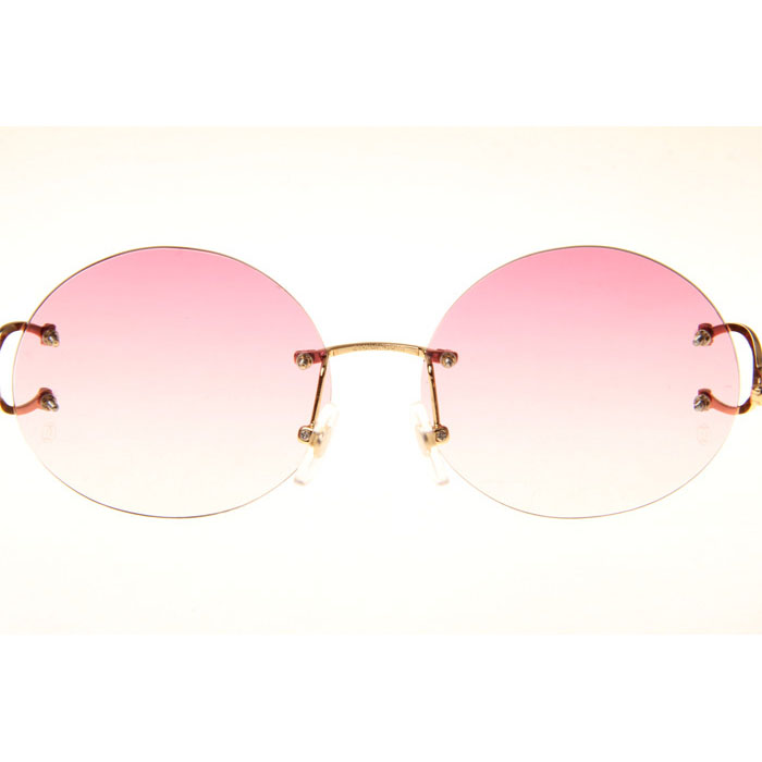 Cartier CT 4193832 Sunglasses In Gold Gradient Pink - FashionPlug