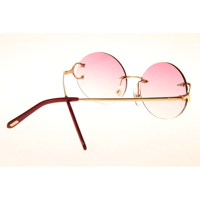 Cartier CT 4193832 Sunglasses In Gold Gradient Pink - FashionPlug
