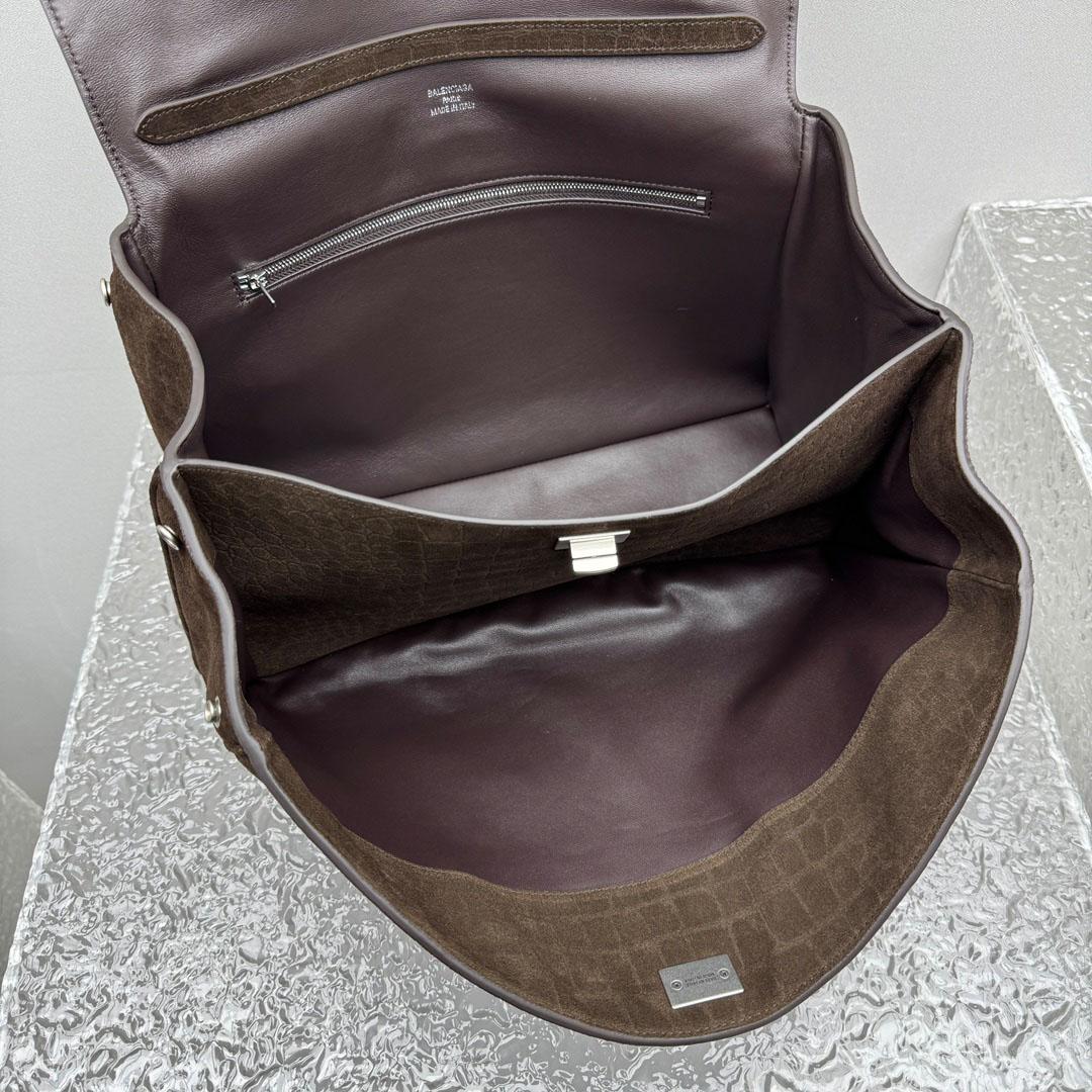 Balenciaga Rodeo Handbag Medium In Dark Brown - FashionPlug