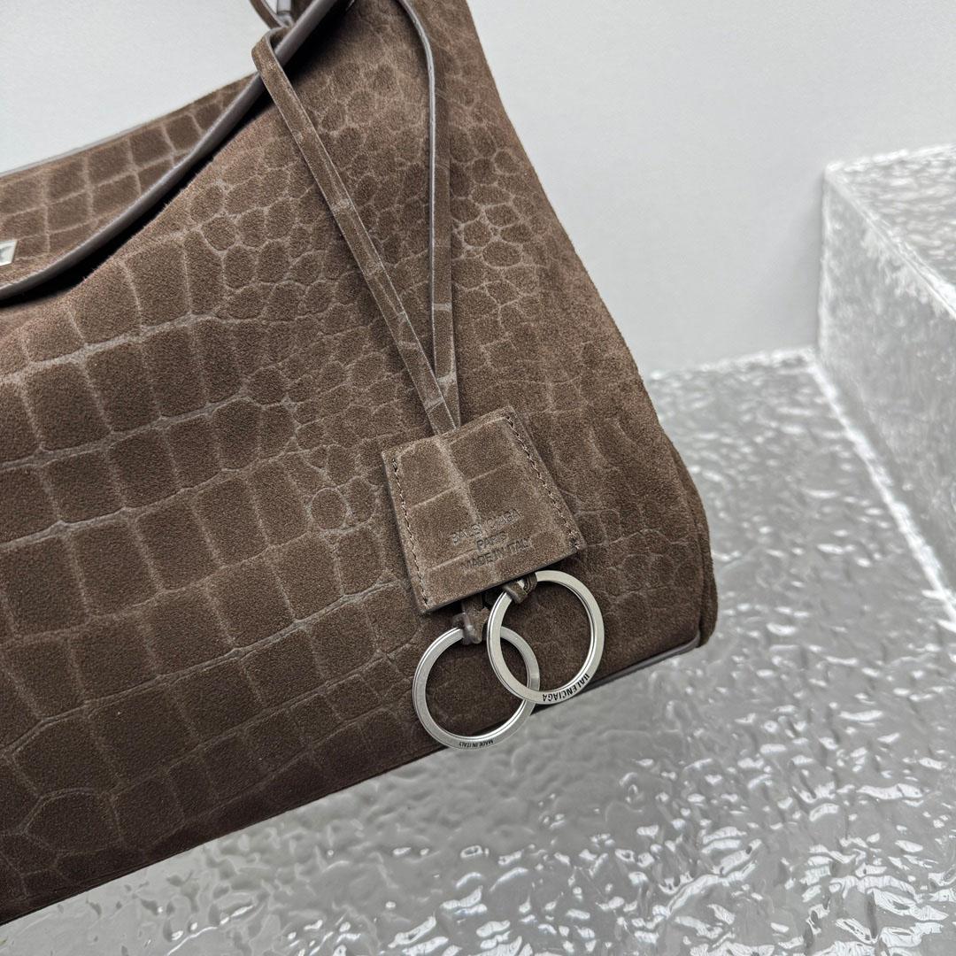 Balenciaga Rodeo Handbag Medium In Dark Brown - FashionPlug