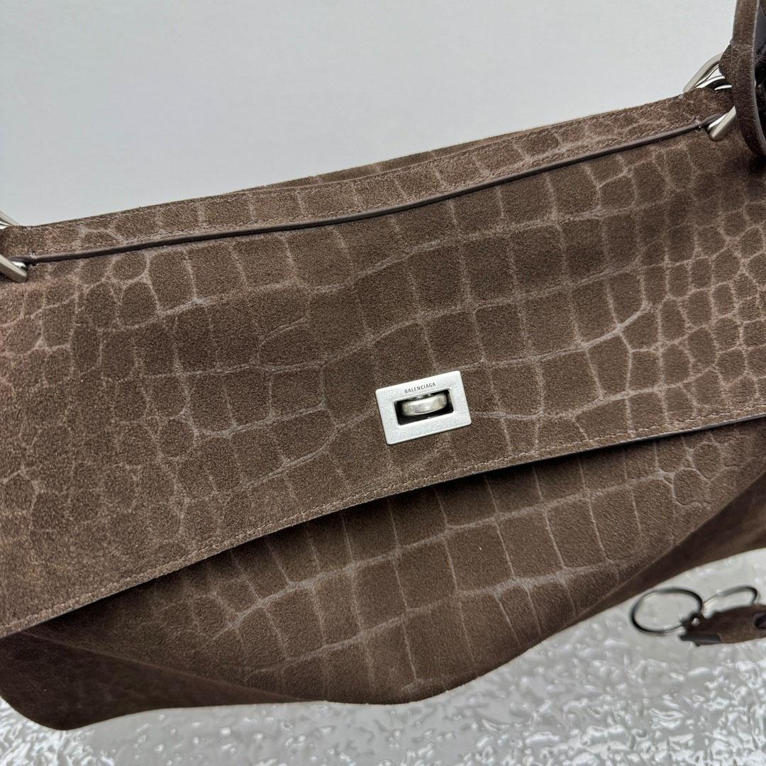 Balenciaga Rodeo Handbag Medium In Dark Brown - FashionPlug