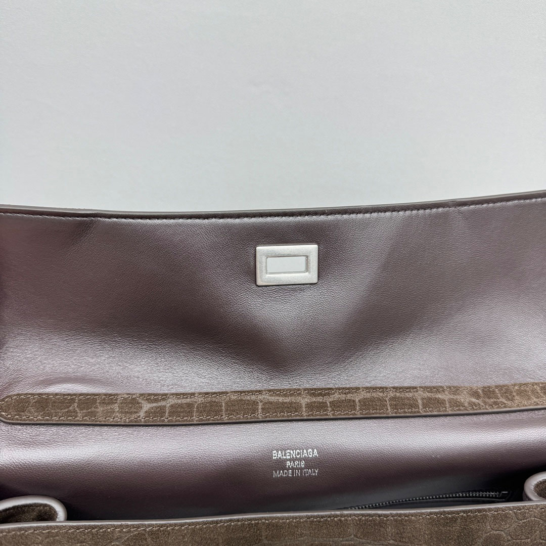 Balenciaga Rodeo Handbag Medium In Dark Brown - FashionPlug