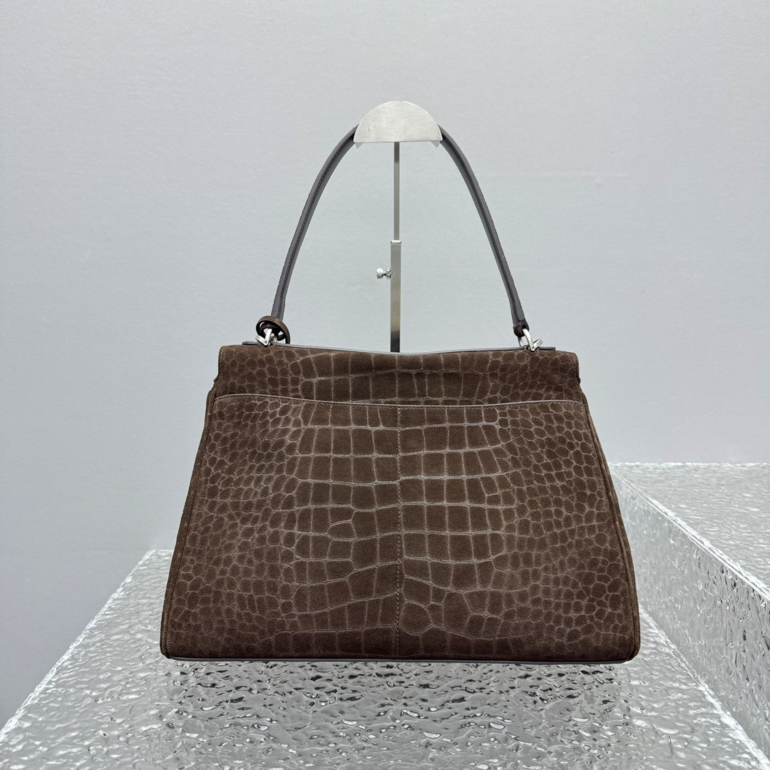 Balenciaga Rodeo Handbag Medium In Dark Brown - FashionPlug