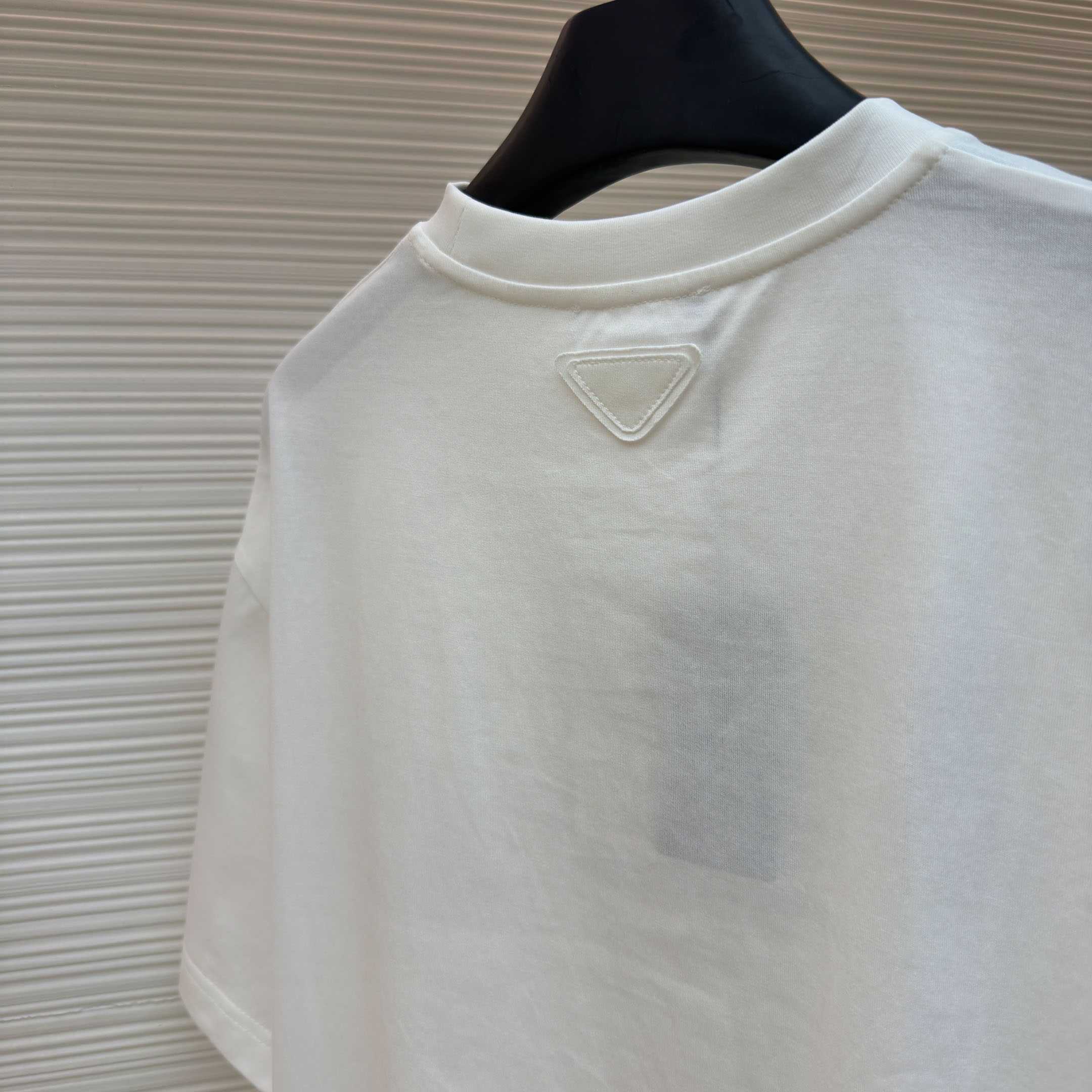 Prada Printed Cotton T-shirt - FashionPlug