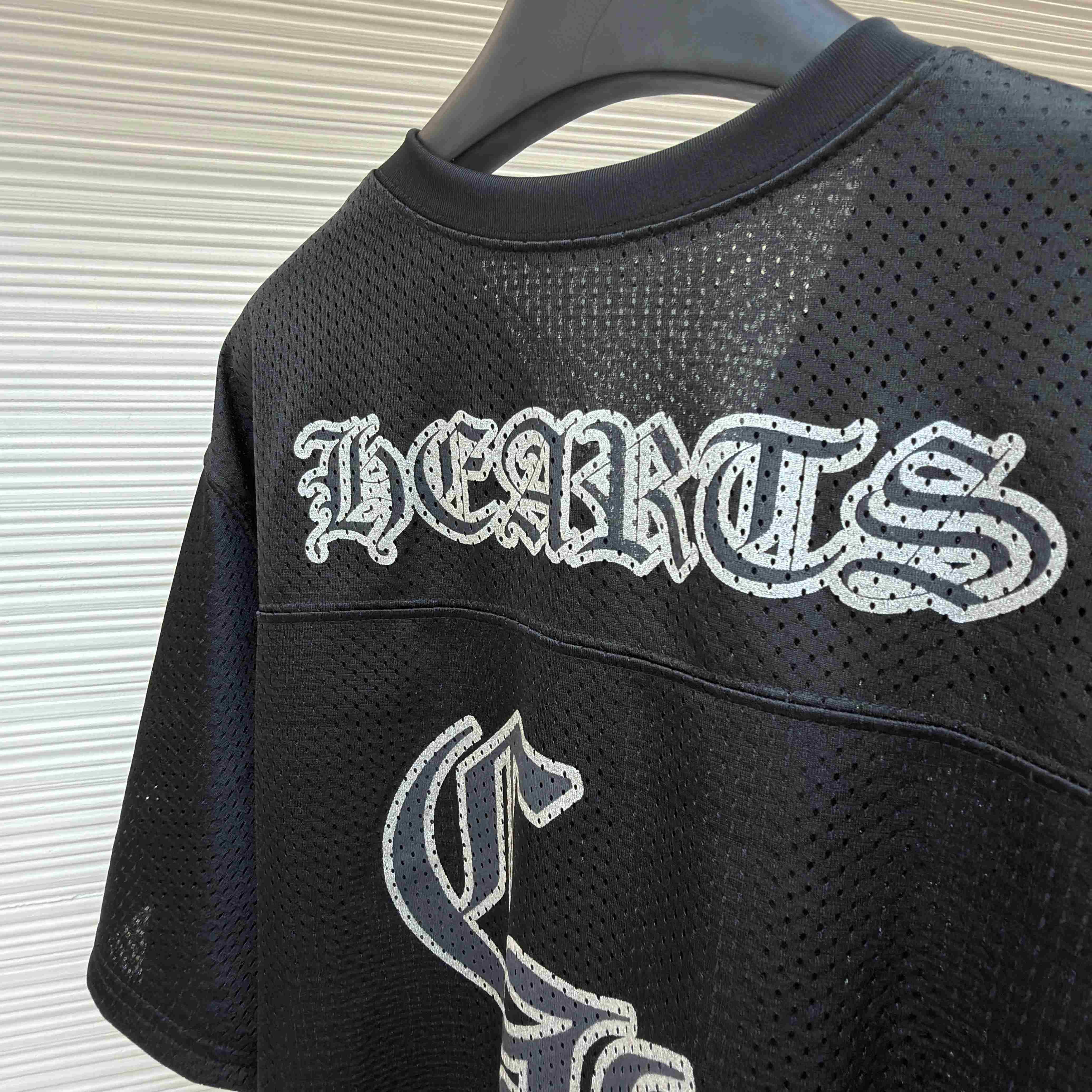 Chrome Hearts Mesh Stadium Football Jersey 'Black' - FashionPlug