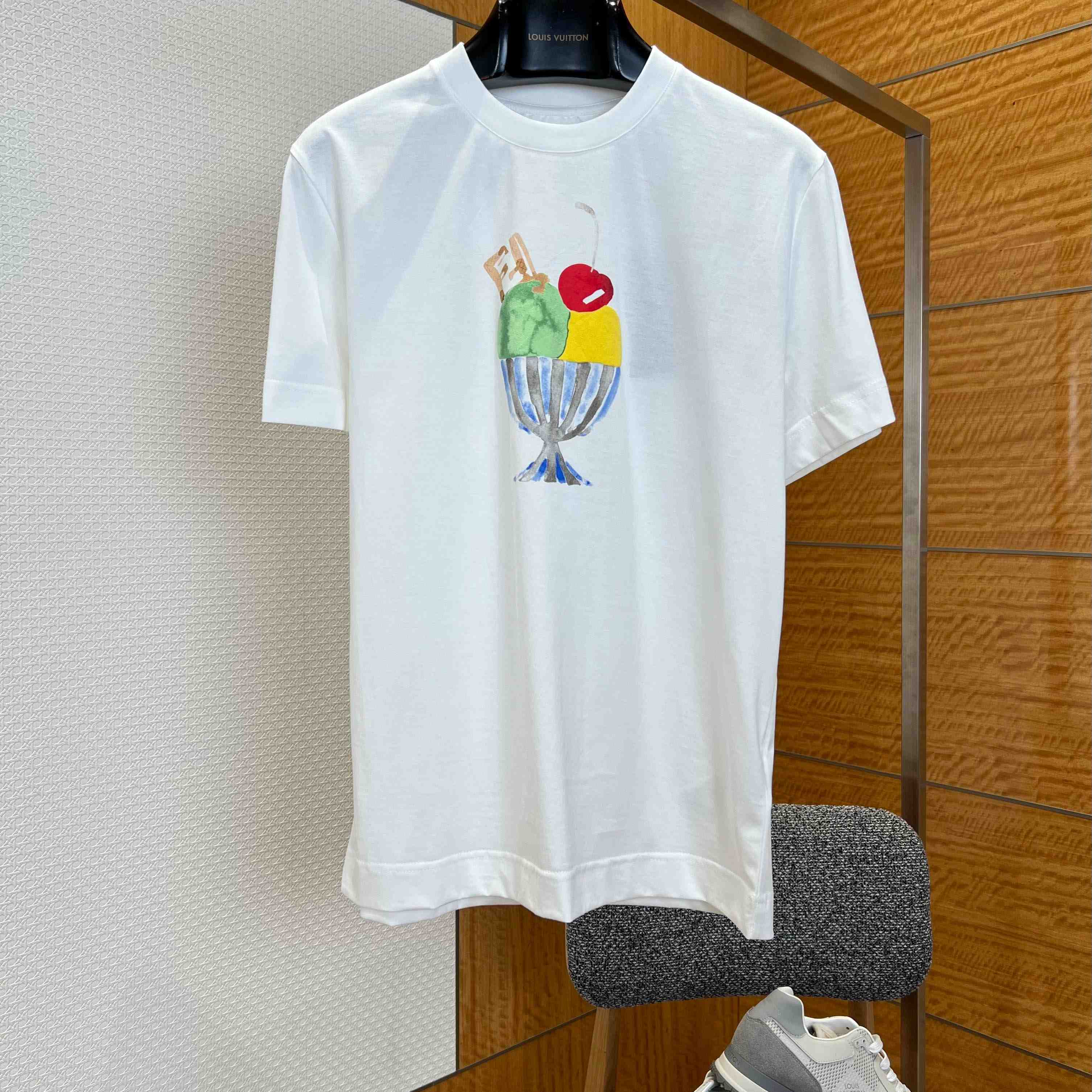Fendi White Cotton T-shirt - FashionPlug