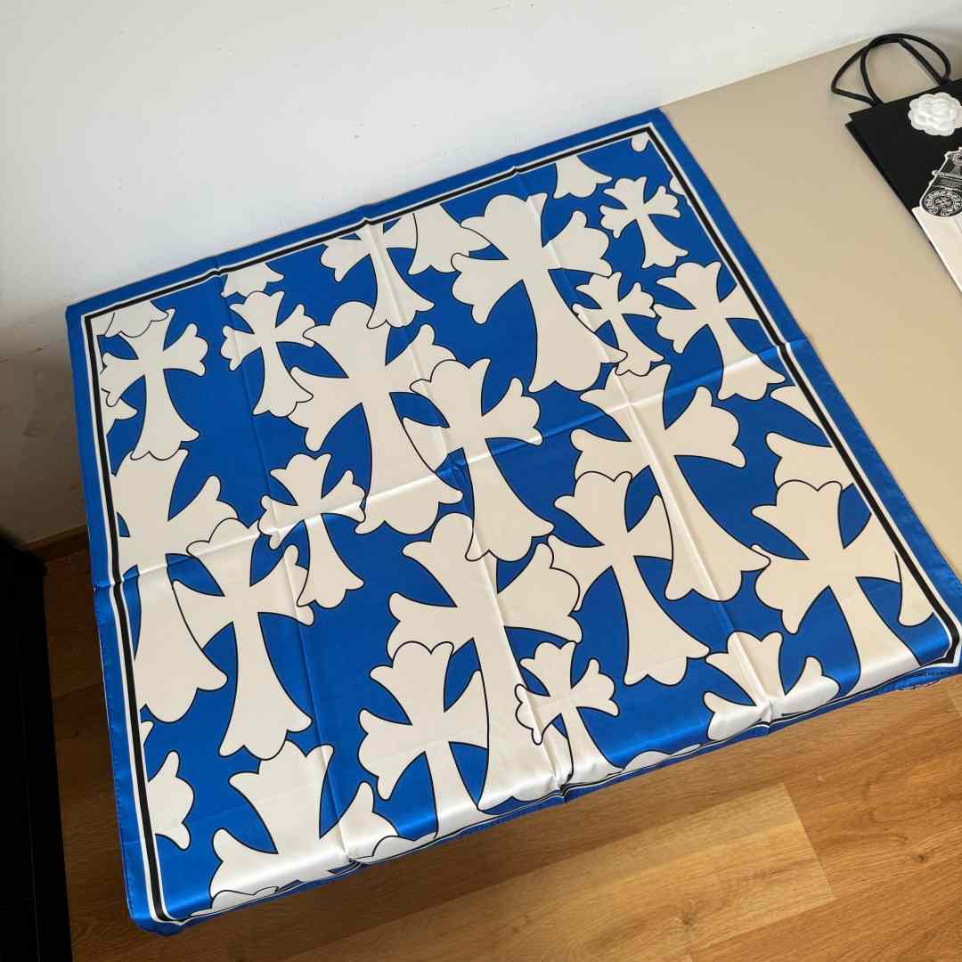 Chrome Heart Square Silk Scarf - FashionPlug