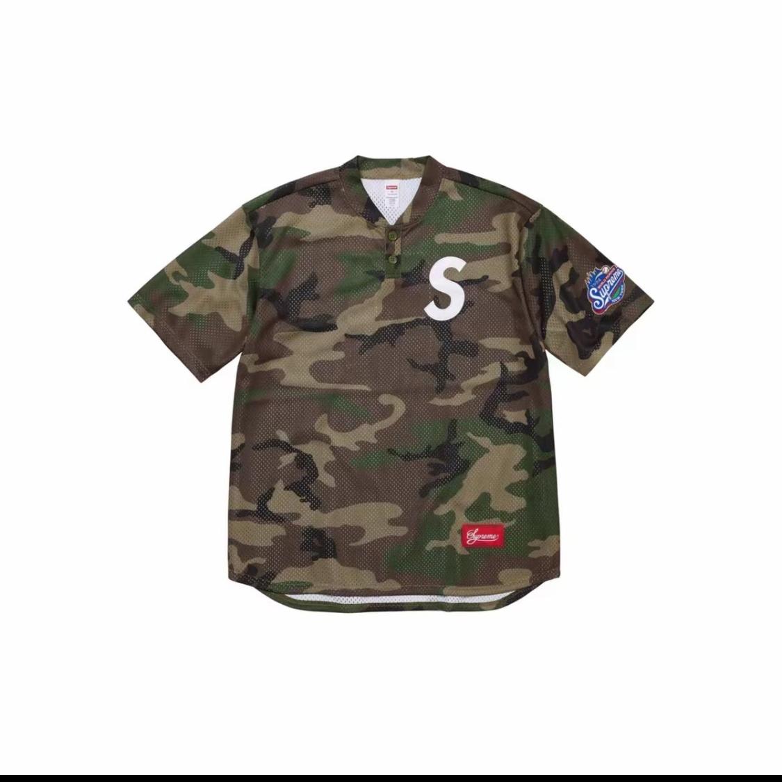 Supreme S Logo Baseball Henley - FashionPlug