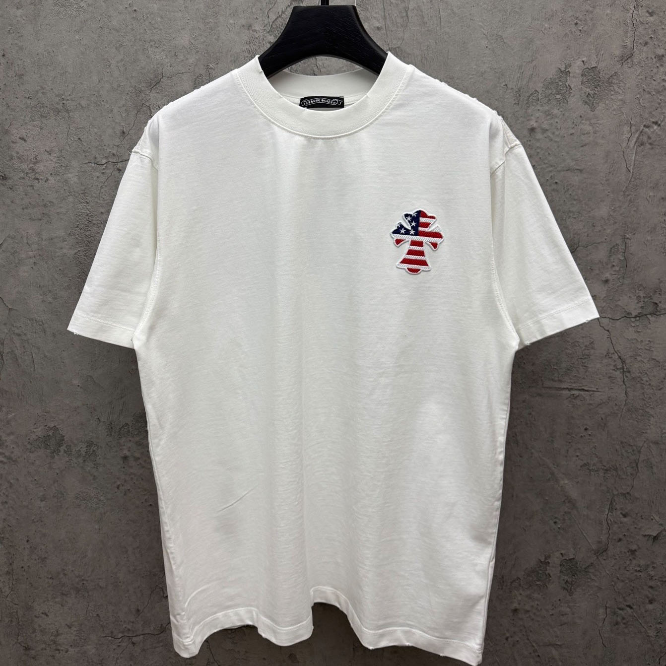 Chrome Hearts Style Cross Graphic Tee 'White' - FashionPlug