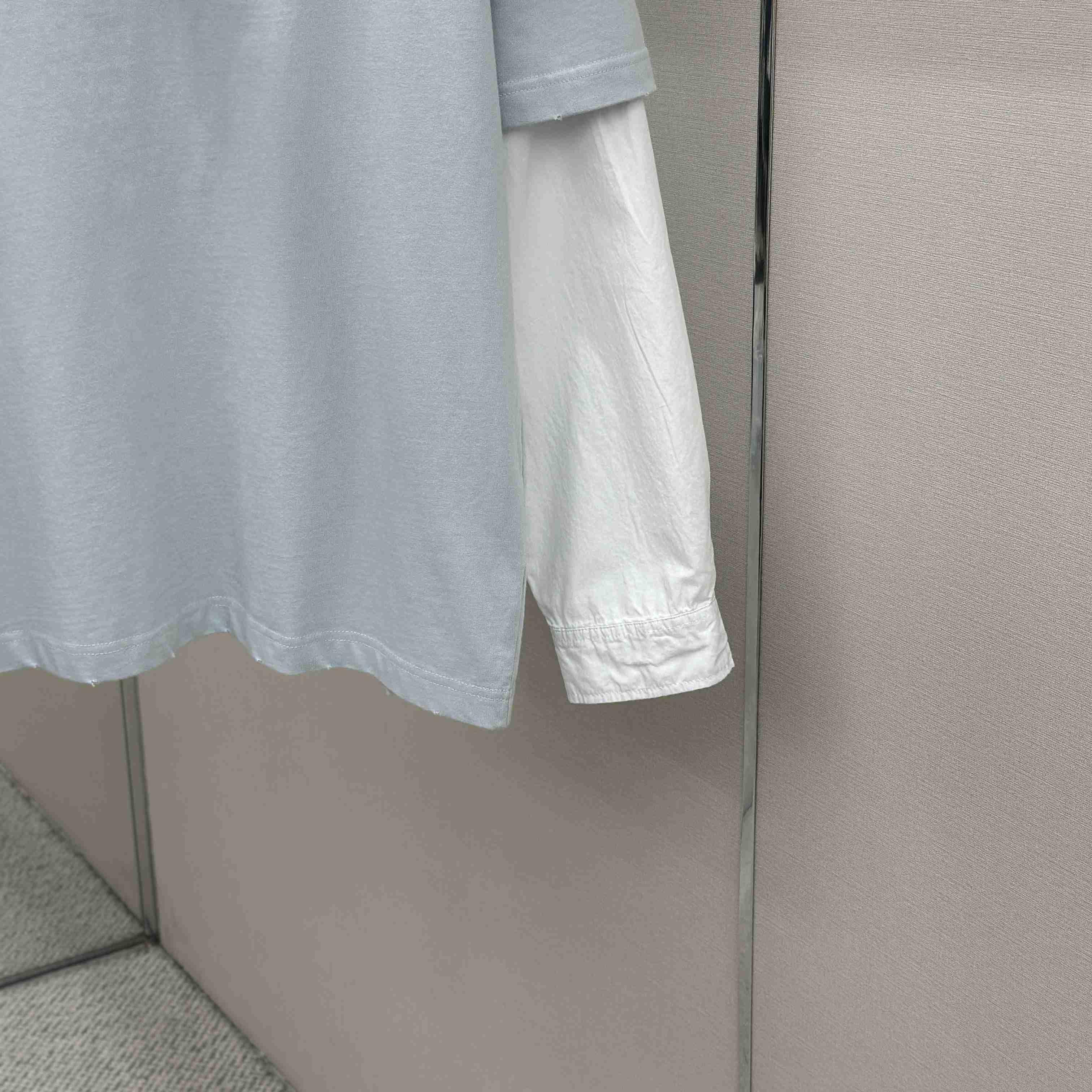 Acne Studios Layered Print T-Shirt 'Light Grey' - FashionPlug