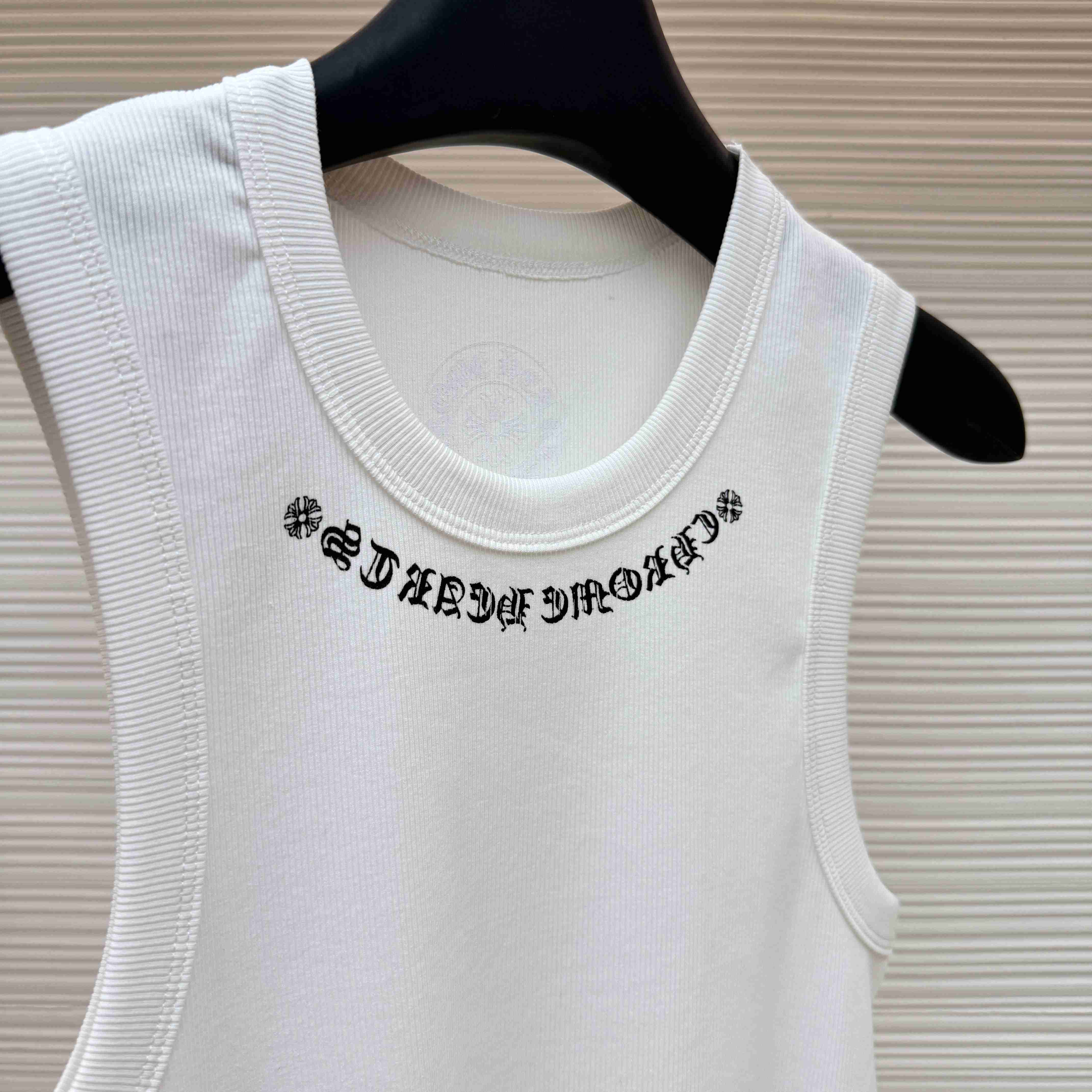 Chrome Hearts 'Love You' Floral Heart White Tank Top - FashionPlug