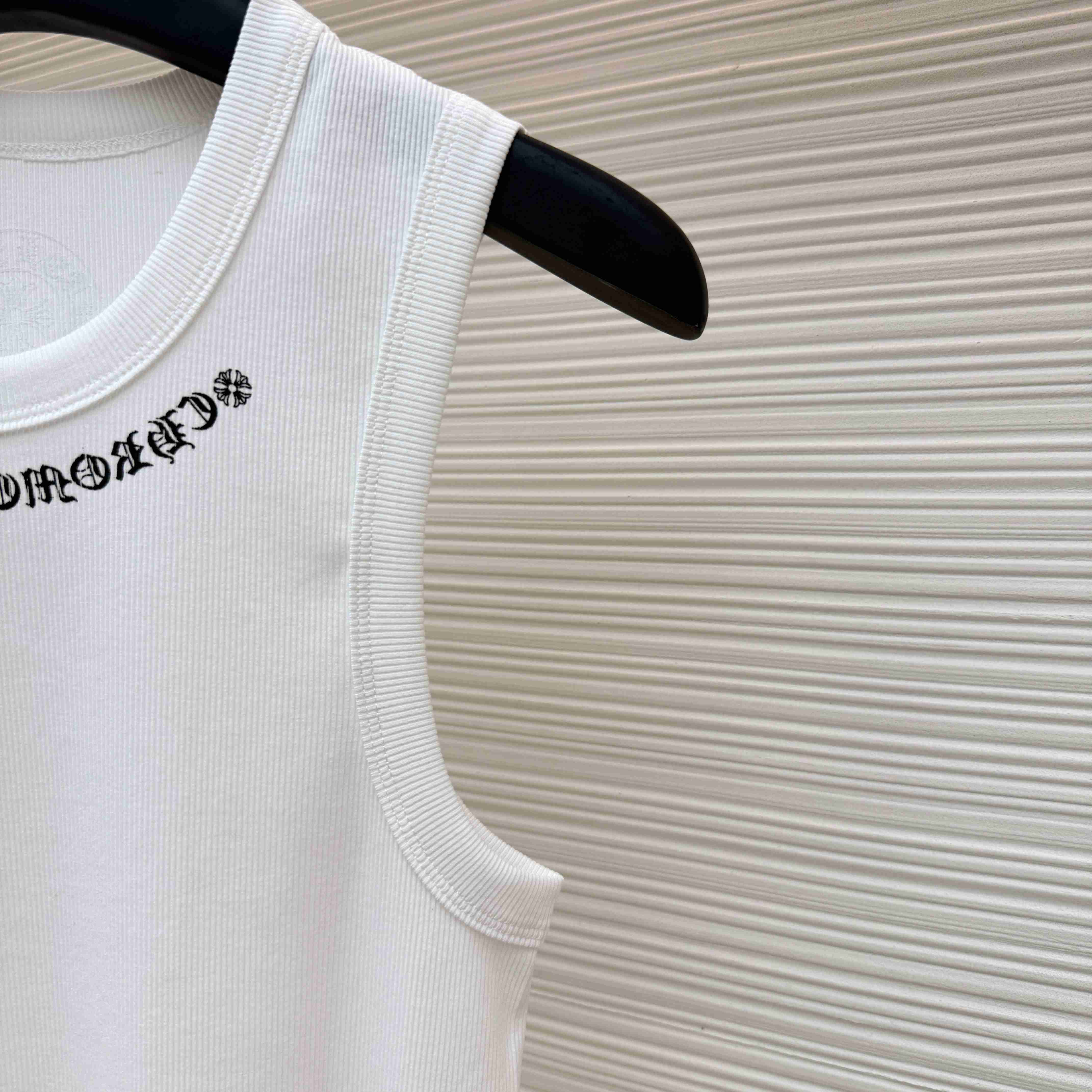 Chrome Hearts 'Love You' Floral Heart White Tank Top - FashionPlug