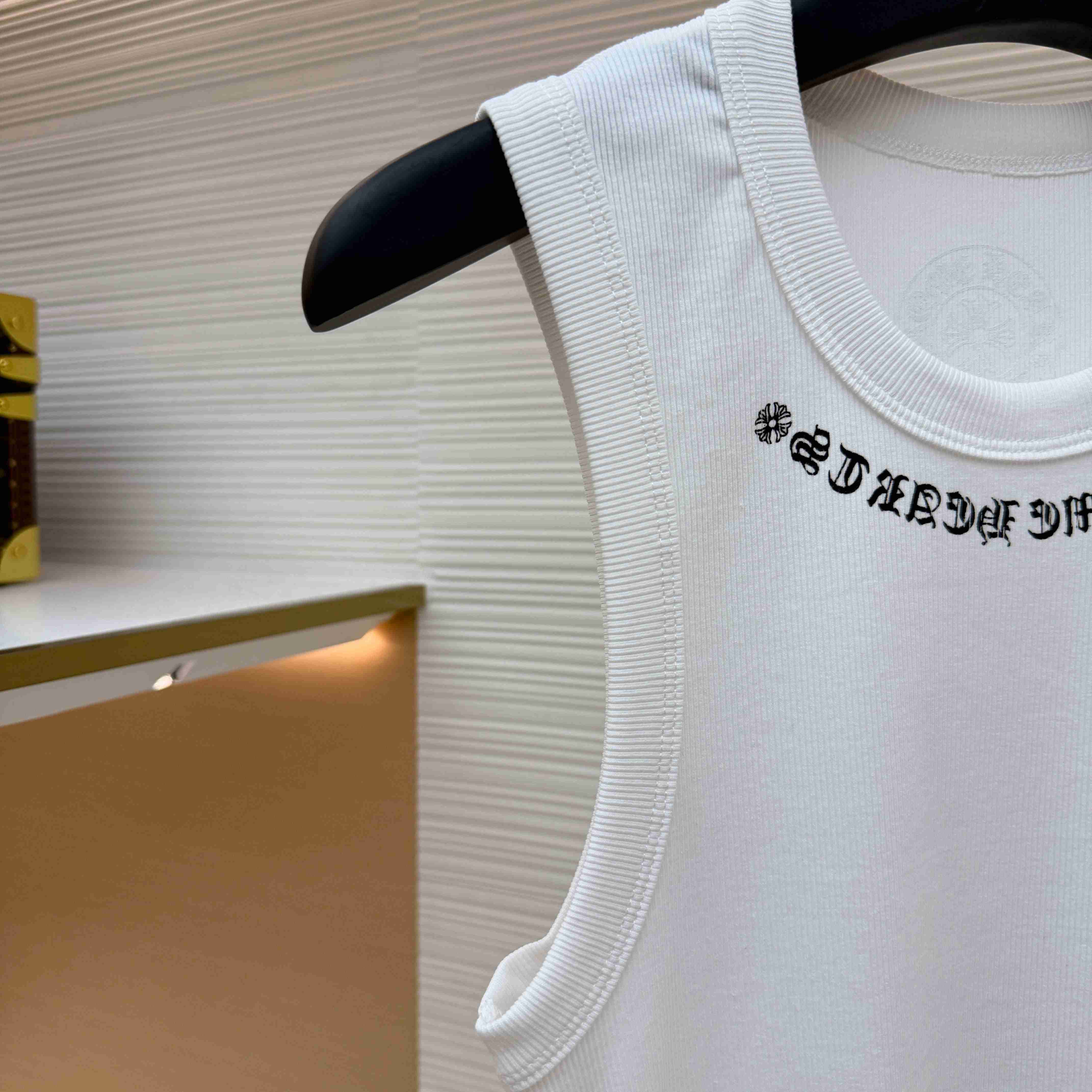 Chrome Hearts 'Love You' Floral Heart White Tank Top - FashionPlug