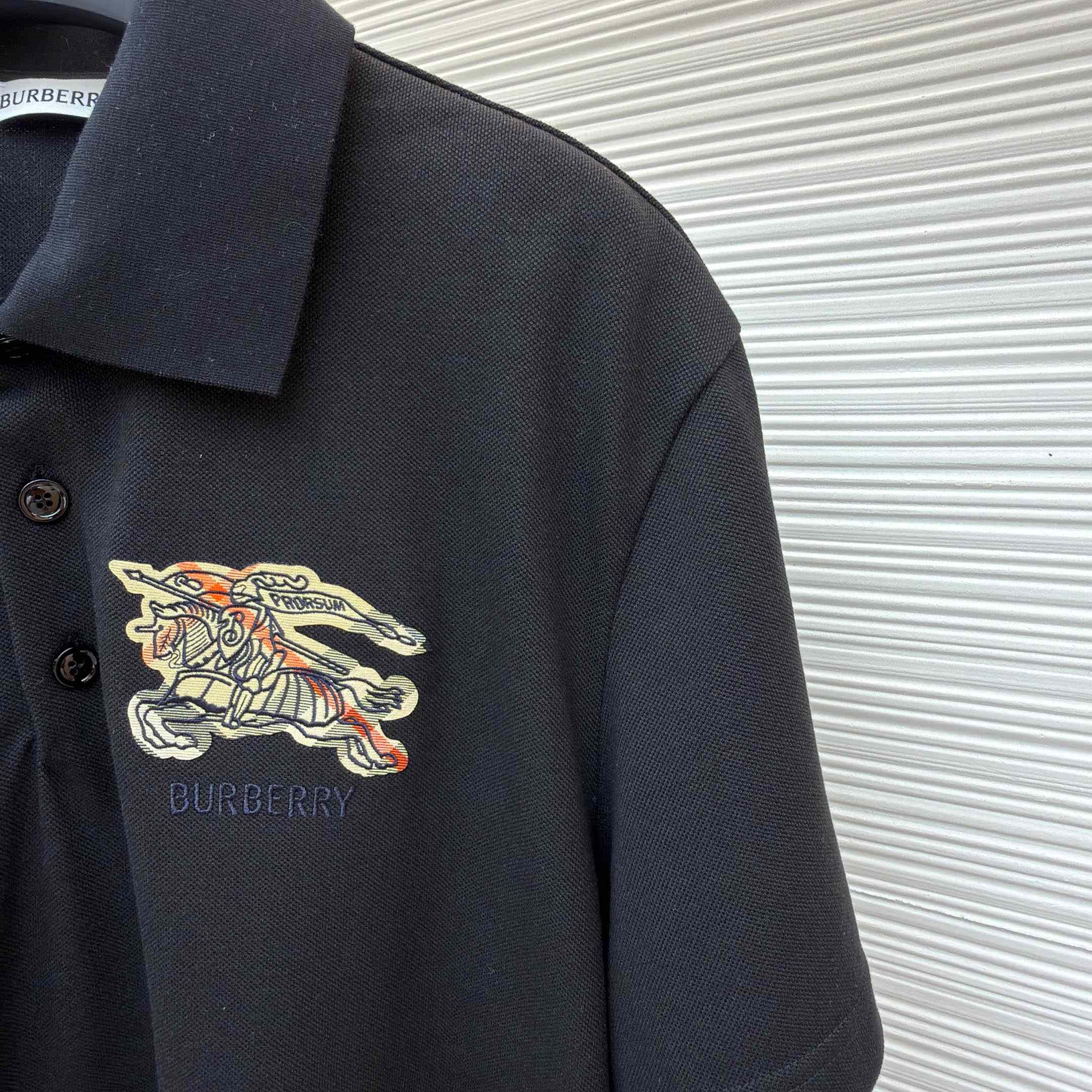 Burberry EKD Sketch Cotton Polo Shirt - FashionPlug