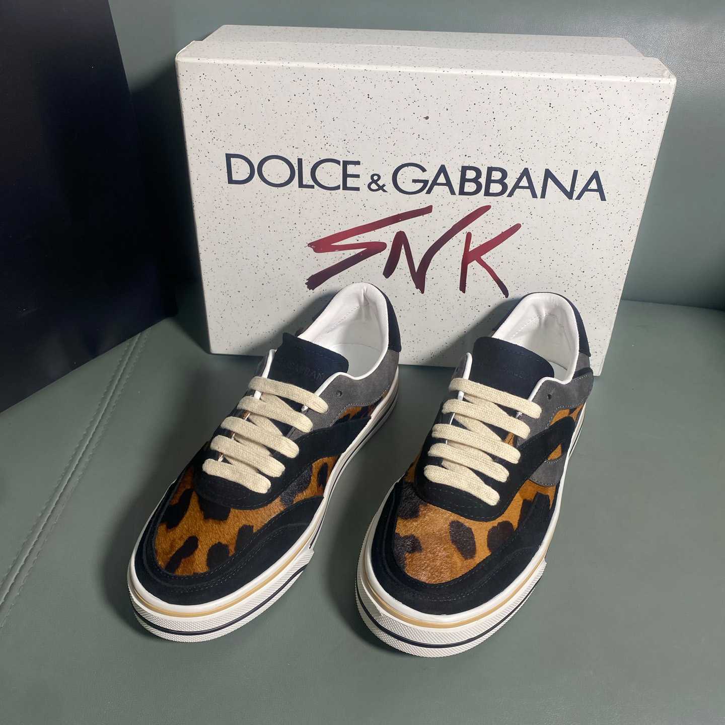 Dolce & Gabbana Leo-Print Pony DG Sailing Sneakers - FashionPlug
