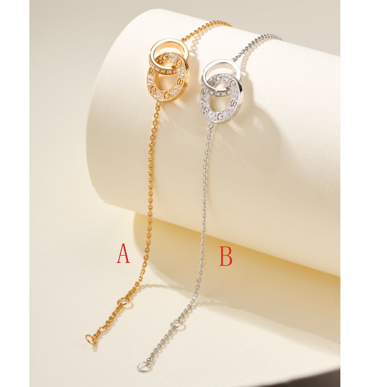 Cartier LOVE Bracelet, On Chain, Paved - FashionPlug