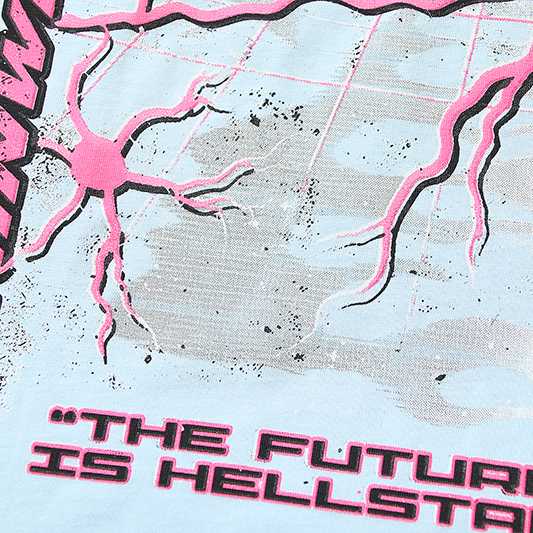 Hellstar Neuron T-Shirt 'Light Blue' - FashionPlug