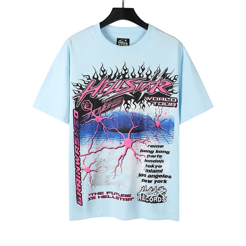 Hellstar Neuron T-Shirt 'Light Blue' - FashionPlug