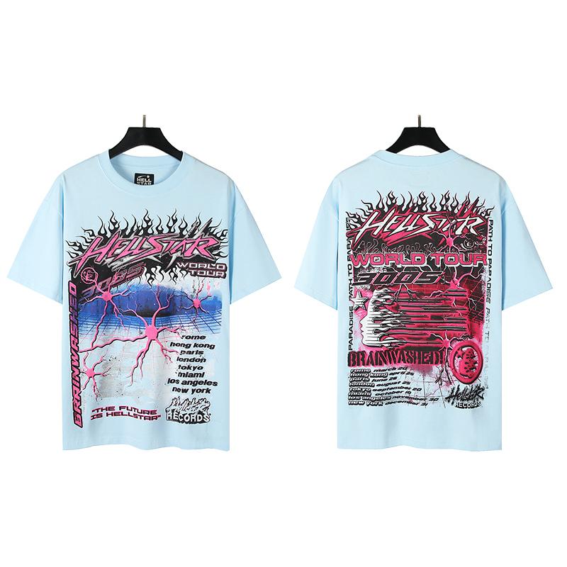 Hellstar Neuron T-Shirt 'Light Blue' - FashionPlug