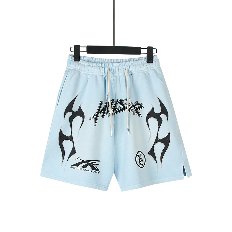Hellstar Path to Paradise Shorts 'Light Blue' - FashionPlug