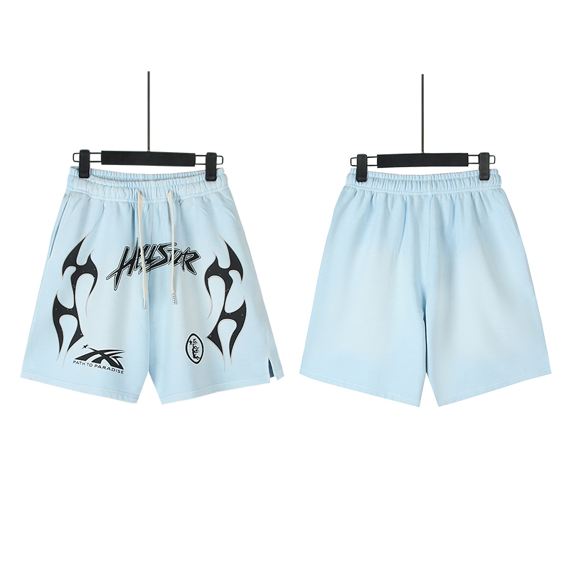 Hellstar Path to Paradise Shorts 'Light Blue' - FashionPlug