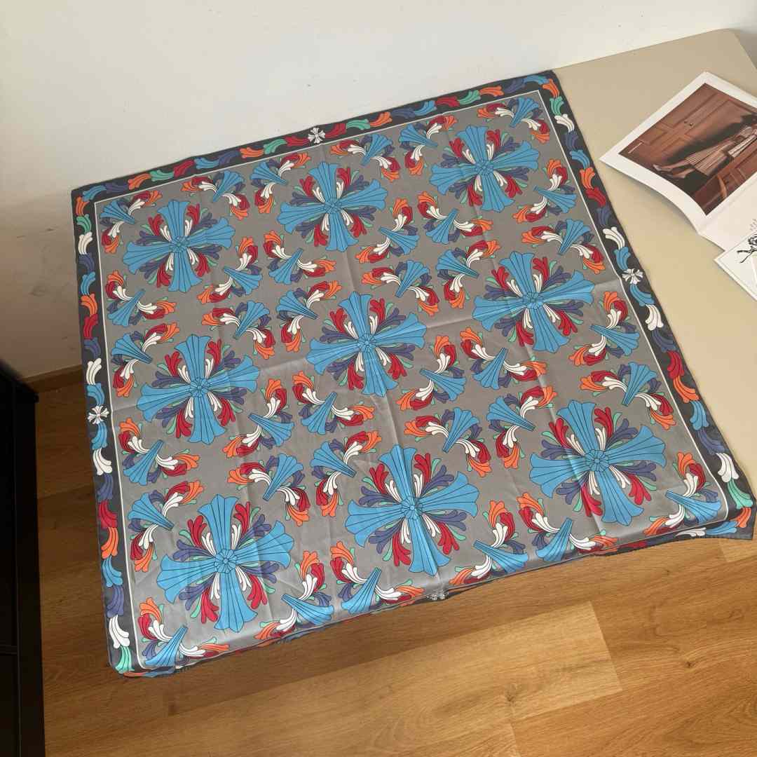 Chrome Heart Square Silk Scarf - FashionPlug