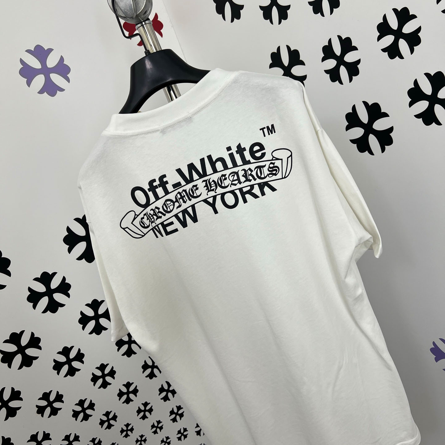 Chrome Hearts X Off-White  New York Tee  'White' - FashionPlug