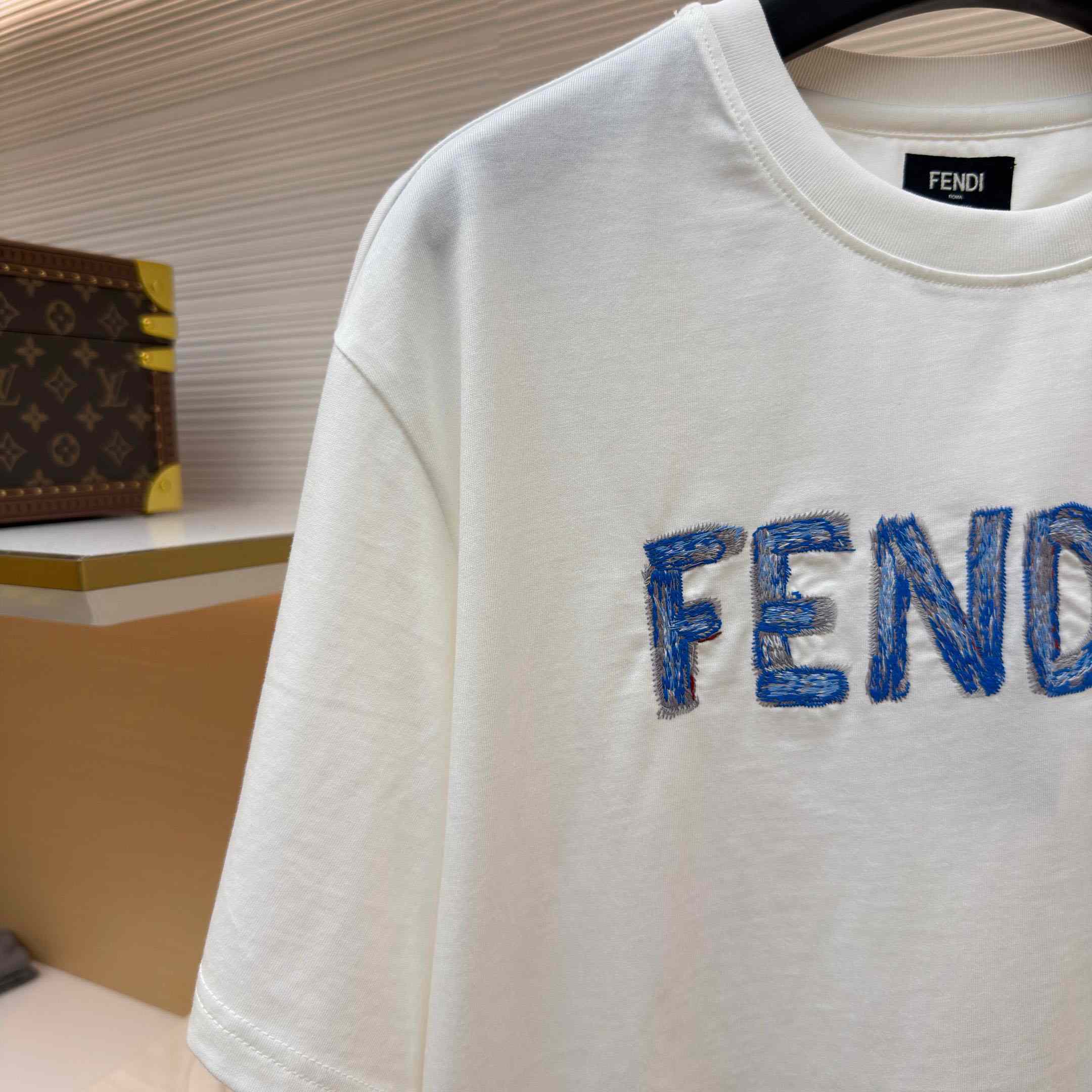 Fendi Lunar New Year White Cotton T-shirt - FashionPlug