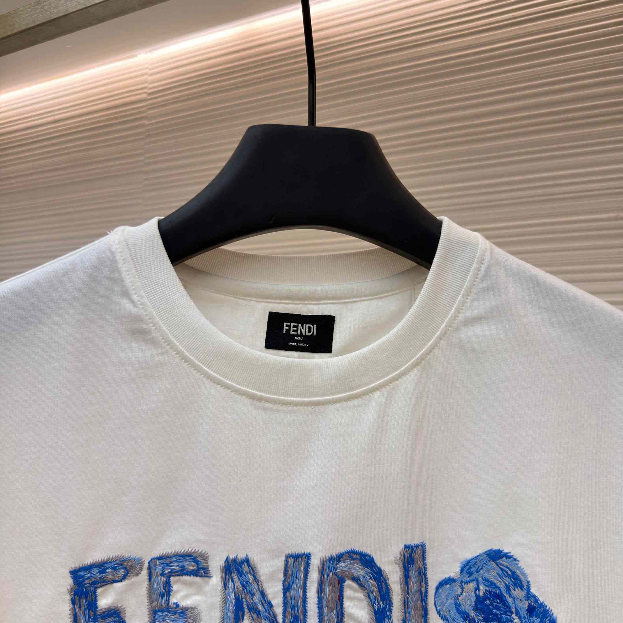 Fendi Lunar New Year White Cotton T-shirt - FashionPlug