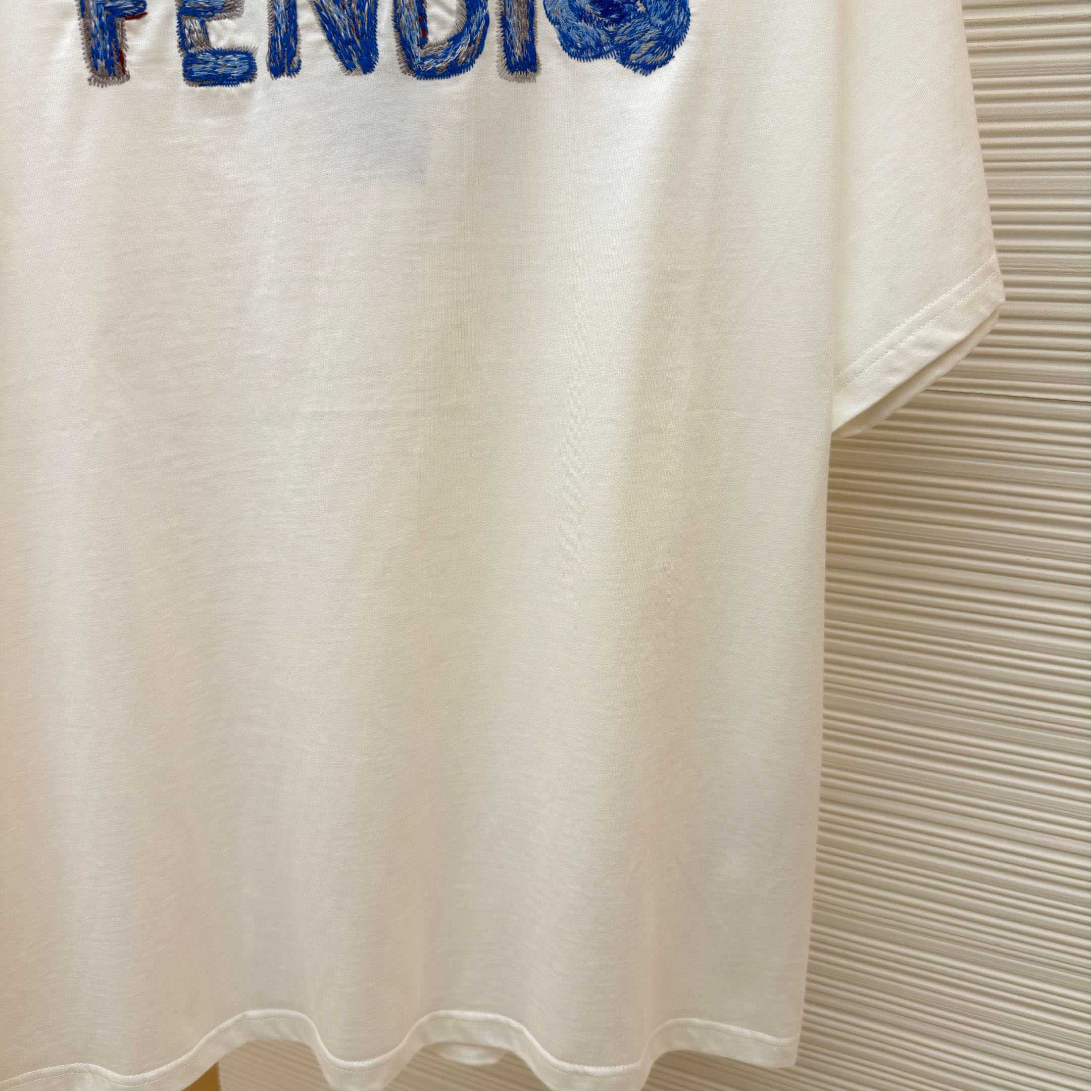 Fendi Lunar New Year White Cotton T-shirt - FashionPlug