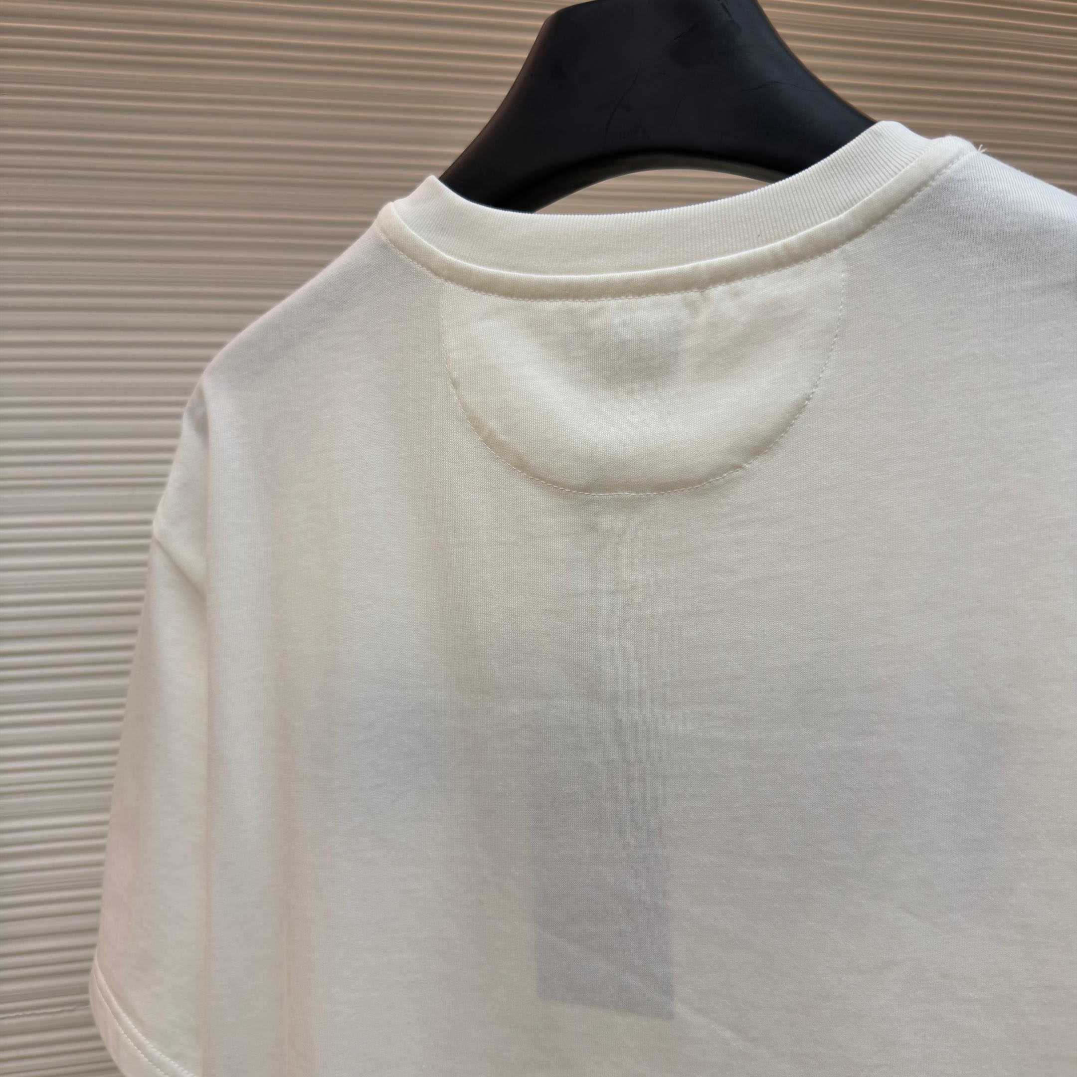 Fendi Lunar New Year White Cotton T-shirt - FashionPlug