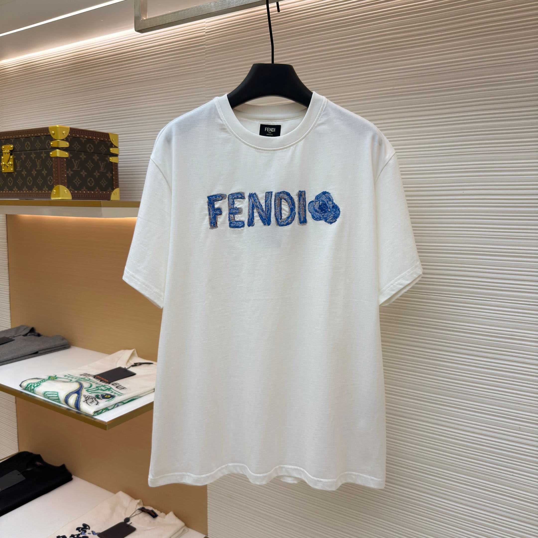 Fendi Lunar New Year White Cotton T-shirt - FashionPlug