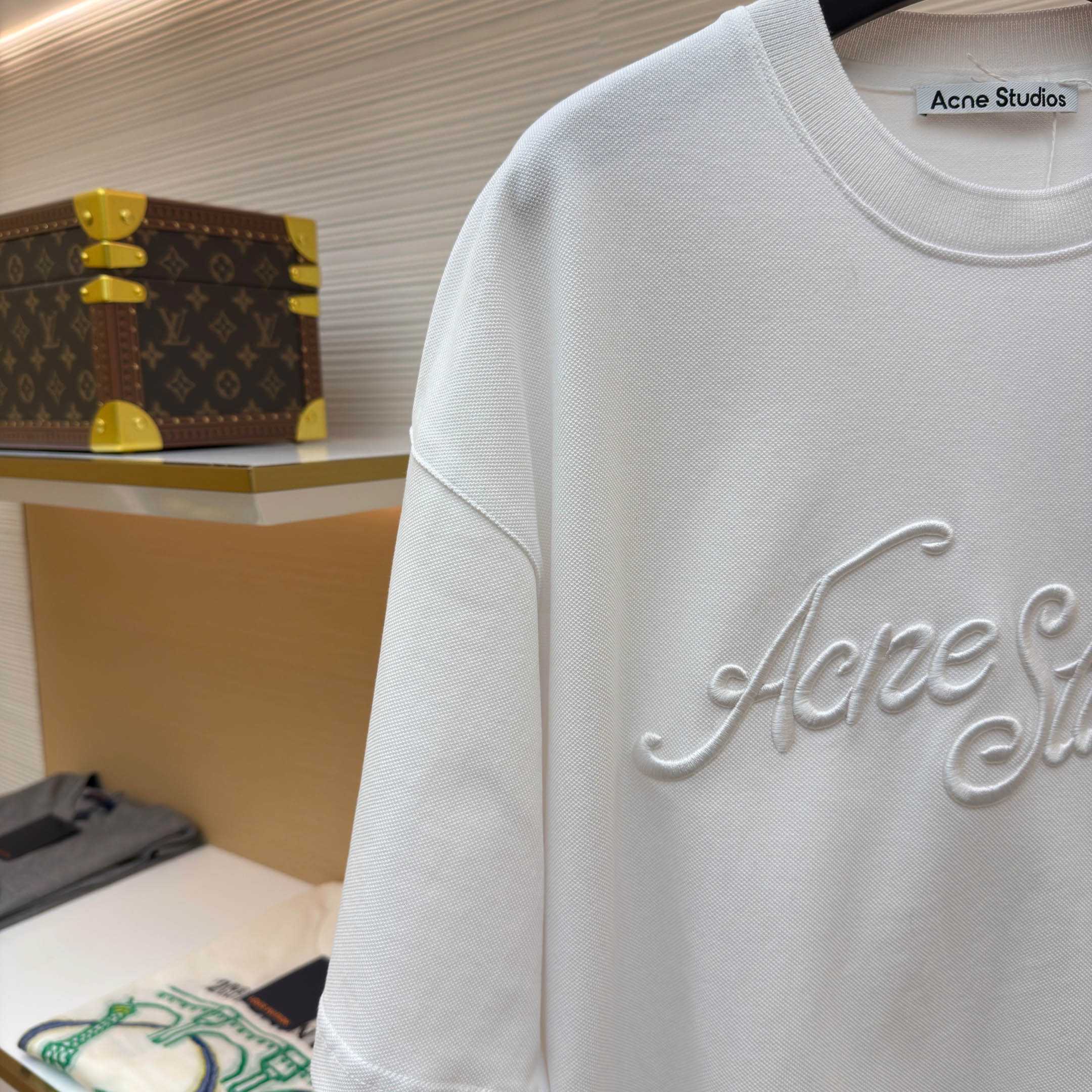 Acne Studios  Embroidered Logo T-shirt - FashionPlug