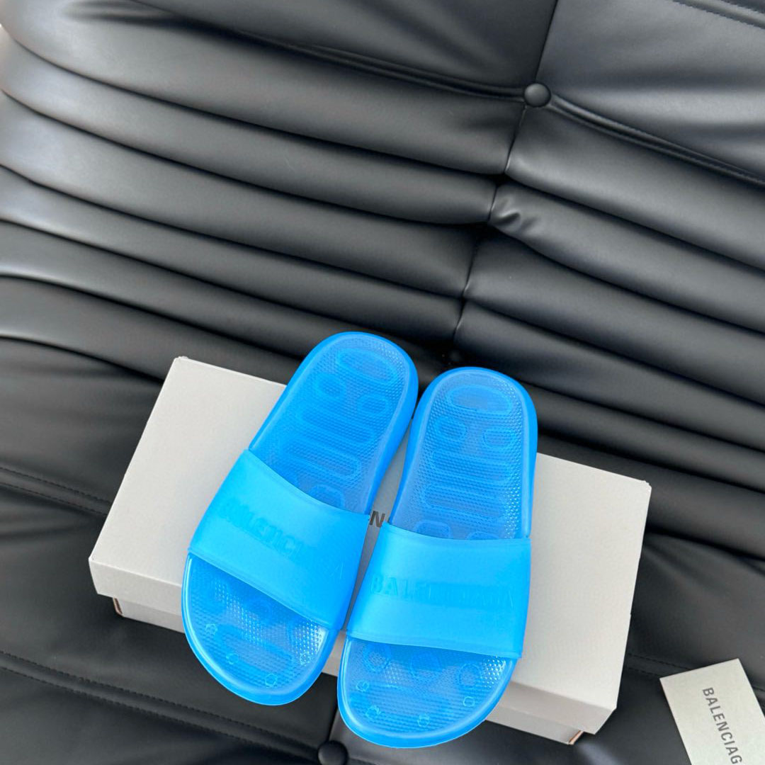 Balenciaga Pool Transparent Slide Sandal - FashionPlug