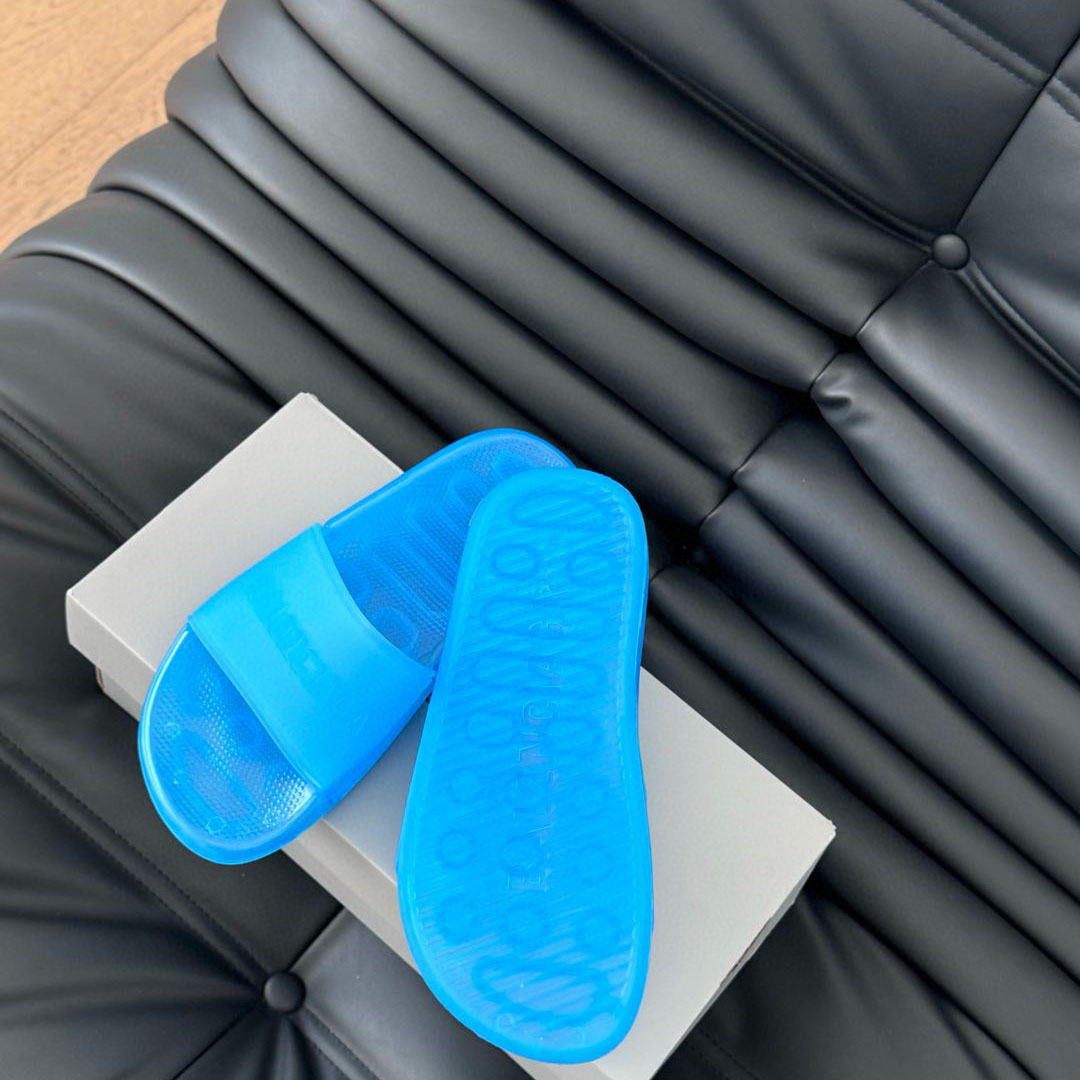 Balenciaga Pool Transparent Slide Sandal - FashionPlug