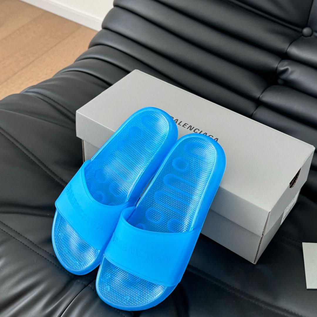 Balenciaga Pool Transparent Slide Sandal - FashionPlug
