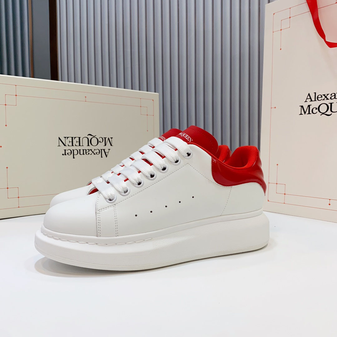 Alexander McQueen Oversized Sneaker 'White Lust Red' - FashionPlug