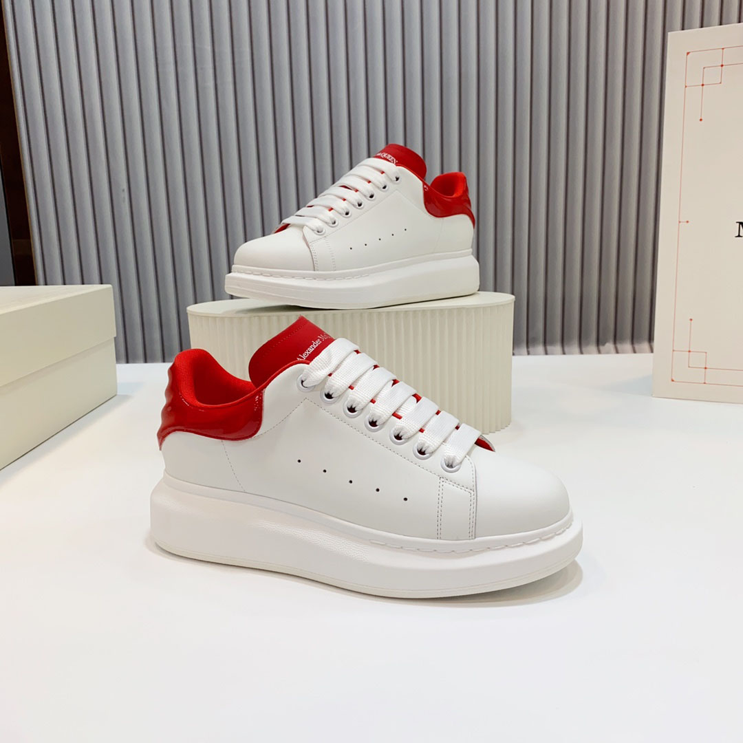 Alexander McQueen Oversized Sneaker 'White Lust Red' - FashionPlug