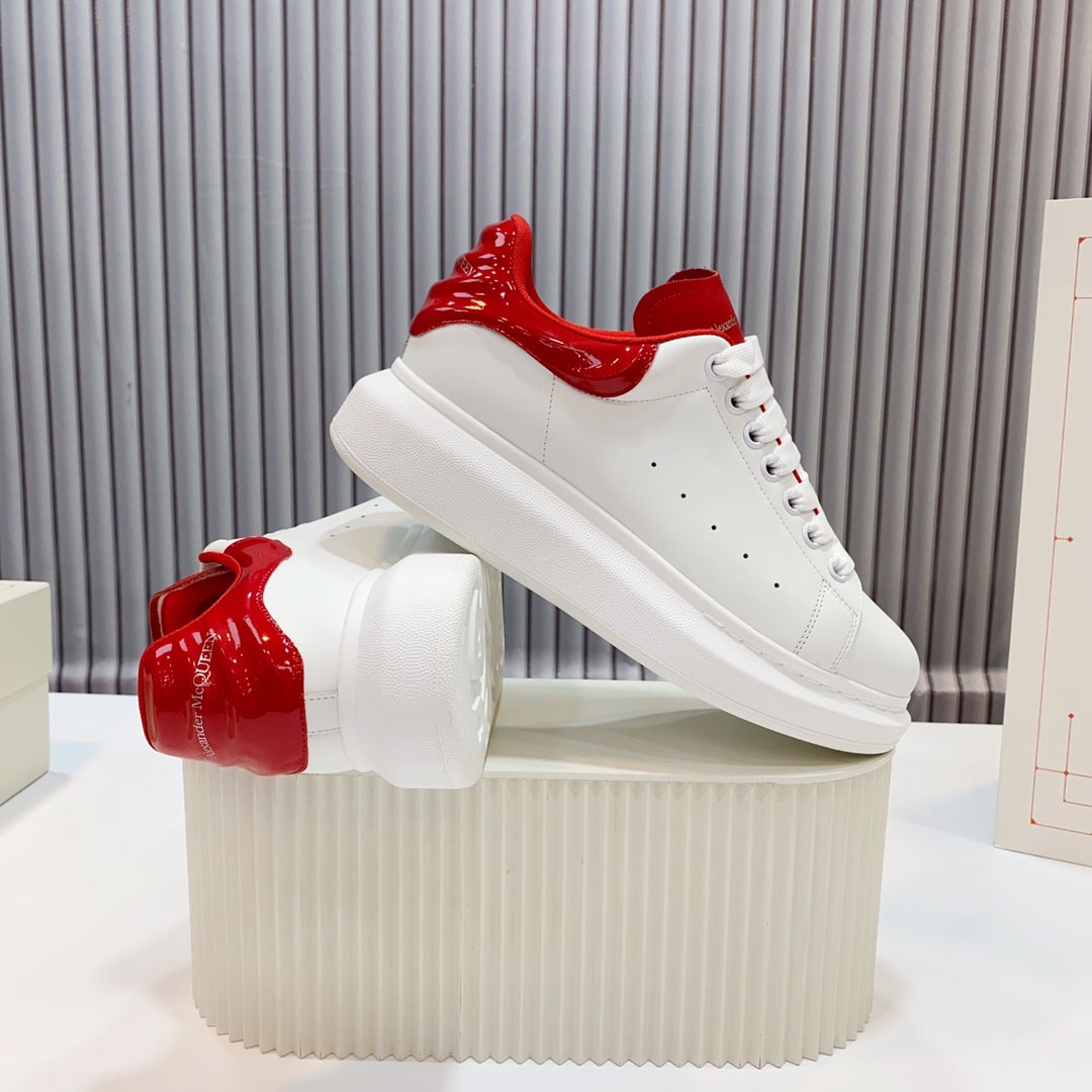 Alexander McQueen Oversized Sneaker 'White Lust Red' - FashionPlug