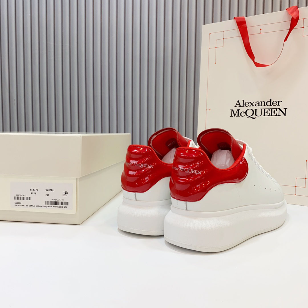 Alexander McQueen Oversized Sneaker 'White Lust Red' - FashionPlug
